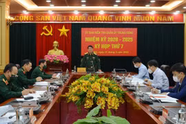 Đại tướng Lương Cường chủ trì cuộc họp. (Nguồn: tienphong.vn)