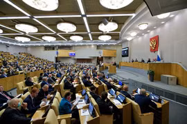 Một cuộc họp của Duma quốc gia (Hạ viện) Nga ở Moskva. (Ảnh: AFP/TTXVN)