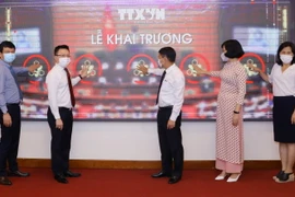 Lãnh đạo TTXVN khai trương trang thông tin đặc biệt về bầu cử đại biểu Quốc hội và đại biểu Hội đồng Nhân dân các cấp. (Ảnh: Văn Điệp/TTXVN)