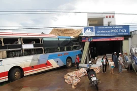 Hiện trường vụ tai nạn. (Ảnh: Anh Dũng/TTXVN)