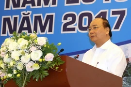  Thủ tướng Nguyễn Xuân Phúc phát biểu chỉ đạo hội nghị. (Ảnh: Vũ Sinh/TTXVN)