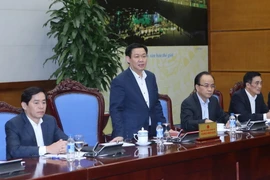  Phó Thủ tướng Vương Đình Huệ phát biểu. (Ảnh: Phạm Kiên/TTXVN)