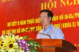 Ông Võ Văn Thưởng phát biểu tại hội nghị. (Nguồn: TTXVN)