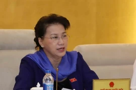 Chủ tịch Quốc hội Nguyễn Thị Kim Ngân phát biểu ý kiến. (Ảnh: Phương Hoa/TTXVN)