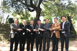 Đại sứ và đại biện các nước ASEAN chụp ảnh chung sau Lễ bàn giao chức Chủ tịch Ủy ban ASEAN tại Pretoria (APC) cho Việt Nam. (Ảnh: Mạnh Hùng-Dư Hưng/Vietnam+)