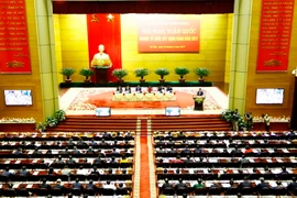 Quang cảnh Hội nghị toàn quốc ngành Tổ chức xây dựng Đảng năm 2017. (Ảnh: An Đăng/TTXVN)