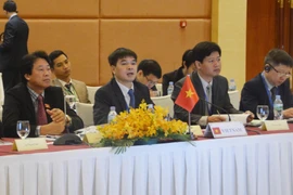 Đoàn Việt Nam dự hội nghị. (Ảnh: Nguyễn Lâm/Vietnam+)