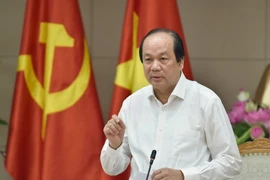 Bộ trưởng, Chủ nhiệm Văn phòng Chính phủ Mai Tiến Dũng phát biểu. (Ảnh: Doãn Tấn/TTXVN)