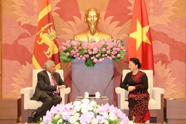 Chủ tịch Quốc hội Nguyễn Thị Kim Ngân hội kiến với Thủ tướng Sri Lanka Ranil Wickremesinghe đang thăm chính thức Việt Nam. (Ảnh: Trọng Đức/TTXVN)