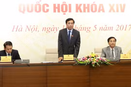 Ông Nguyễn Hạnh Phúc, Ủy viên Trung ương Đảng, Tổng Thư ký Quốc hội, Chủ nhiệm Văn phòng Quốc hội phát biểu. (Ảnh: Doãn Tấn/TTXVN)