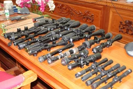 Tang vật của vụ án được Công an thành phố Cần Thơ thu giữ. (Ảnh: Thanh Sang/TTXVN)