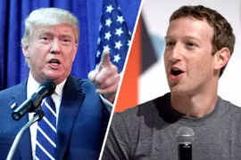 Tổng thống đắc cử Mỹ Donald Trump và ông chủ Facebook Mark Zuckerberg. (Nguồn: CNN)