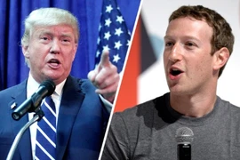 Tổng thống đắc cử Mỹ Donald Trump và ông chủ Facebook Mark Zuckerberg. (Nguồn: CNN)