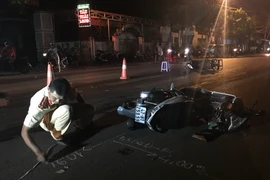 Hiện trường vụ tai nạn. (Ảnh: Dương Giang/TTXVN)