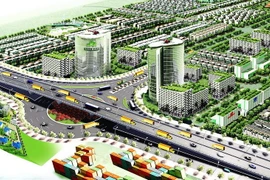 Mô hình nút giao thông khác mức. (Ảnh: Hoàng Ngọc/TTXVN)