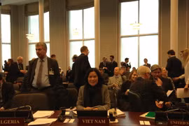 Đại sứ Ngô Thị Hòa, Đại diện Thường trực Việt Nam tại OPCW tham dự phiên họp của Hội đồng Chấp hành OPCW tháng 3/2017. (Nguồn: Đại sứ quán Việt Nam tại Hà Lan)