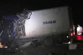 Hiện trường vụ tai nạn. (Nguồn: TTXVN)