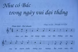 Lời bài hát 'Như có Bác trong ngày vui đại thắng.'