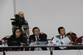 Đoàn Việt Nam dự hội nghị. (Ảnh: Huy Bình/Vietnam+)