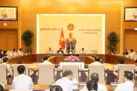 Quang cảnh Phiên họp thứ 10 của Ủy ban Thường vụ Quốc hội. (Ảnh: Trọng Đức/TTXVN)