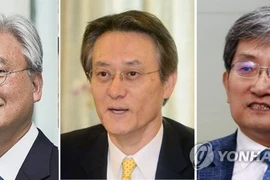 Từ trái qua: Ông Cho Yoon-je, ông Lee Su-hoon và ông Noh Young-min. (Nguồn: Yonhap)