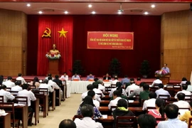 Quang cảnh hội nghị triển khai thực hiện tự phê bình, phê bình trong các cấp ủy và đảng viên. (Ảnh minh họa: Lê Huy Hải/TTXVN)