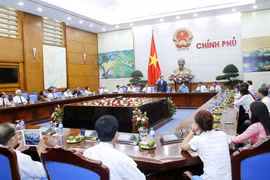 Toàn cảnh buổi gặp mặt. (Ảnh: Văn Điệp/TTXVN)