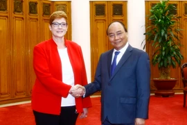 Thủ tướng Nguyễn Xuân Phúc tiếp Thượng nghị sỹ Marise Payne, Bộ trưởng Quốc phòng Australia đang thăm và làm việc tại Việt Nam. (Ảnh: An Đăng/TTXVN)