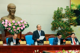 Thủ tướng Nguyễn Xuân Phúc chủ trì Phiên họp Chính phủ thường kỳ tháng 1 năm 2017. (Ảnh: Thống Nhất/TTXVN)