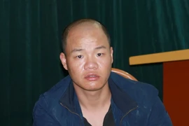 Đối tượng Nguyễn Sơn Hà tại cơ quan công an tỉnh Sơn La. (Ảnh: Nguyễn Chiến/TTXVN)