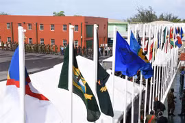Cờ của các nước tham gia tập trận. (Nguồn: Southcom.mil)