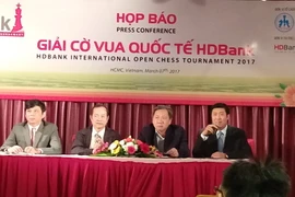 Quang cảnh buổi họp báo. (Ảnh: Hoàng Hải/Vietnam+)
