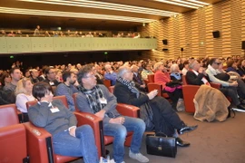 Quang cảnh phòng chiếu phim tại Quốc hội Pháp tối 17/1. (Ảnh: Bích Hà/Vietnam+)