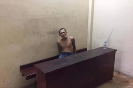 Đối tượng Phương tại Công an phường Thanh Nhàn. (Ảnh: Cơ quan chức năng cung cấp)