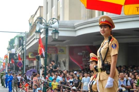 Dịp Quốc khánh vừa qua, toàn Thủ đô không xảy ra ùn tắc giao thông, đồng thời tan nạn giao thông giảm về mọi tiêu chí so với cùng kỳ năm trước. (Ảnh: Võ Phương/Vietnam+) 