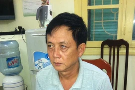 Đối tượng Lê Hoàng Anh tại cơ quan điều tra. (Ảnh: Cơ quan chức năng cung cấp)