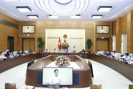 Chủ tịch Quốc hội Vương Đình Huệ phát biểu. (Ảnh: Doãn Tấn/TTXVN)