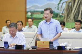 Viện trưởng Viện Kiểm sát nhân dân tối cao Lê Minh Trí phát biểu. (Ảnh: Doãn Tấn/TTXVN)