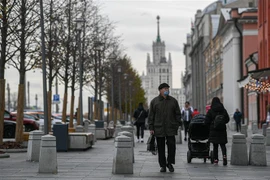 Đường phố tại thủ đô Moskva, Nga. (Ảnh: THX/ TTXVN)