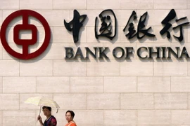Biểu tượng của Ngân hàng Trung Quốc tại Bắc Kinh. (Ảnh: AFP/TTXVN)