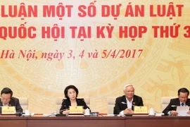 Đoàn chủ tịch Hội nghị. (Ảnh: Trọng Đức/TTXVN)