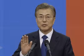 Tổng thống Hàn Quốc Moon Jae-in. (Ảnh: AFP/TTXVN) 