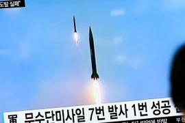 Một vụ phóng tên lửa của Triều Tiên. (Ảnh: EPA/TTXVN)