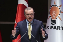 Tổng thống Thổ Nhĩ Kỳ Recep Tayyip Erdogan. (Ảnh: AFP/TTXVN)