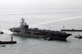 Tàu sân bay USS Ronald Reagan của Mỹ. (Ảnh: EPA/TTXVN)