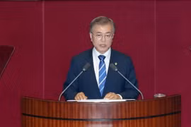 Tổng thống Moon Jae-in. (Ảnh: THX/TTXVN)