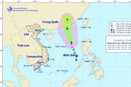 Chùm ảnh đường đi và vị trí cơn bão. (Nguồn: nchmf.gov.vn)