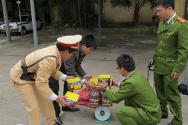 Bắt giữ pháo lậu. (Ảnh minh họa: Trang Trang-Trần Đức Dương/TTXVN)