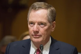 Ông Robert Lighthizer tại phiên điều trần của Ủy ban Tài chính Thượng viện Mỹ ở Washington, DC ngày 14/3 vừa qua. (Ảnh: AFP/TTXVN)