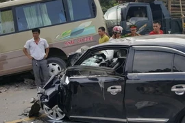 Tai nạn giao thông liên hoàn ở Tuyên Quang, 5 người nhập viện